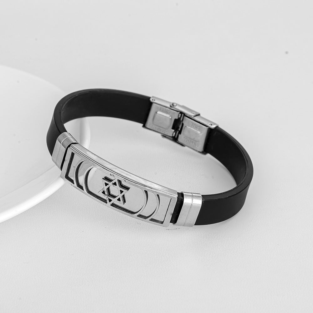 Brazalete de silicona de titanio para hombres y titanio para hombres al por mayor
